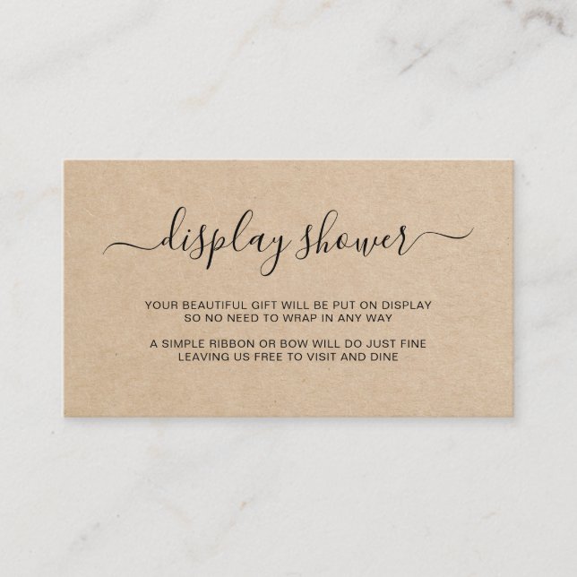 Carte D'accompagnement Afficher douche Baby shower neutre de genre Brown (Devant)