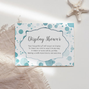 Carte D'accompagnement Afficher Douche Bleu Blanc Confetti Baby Boy