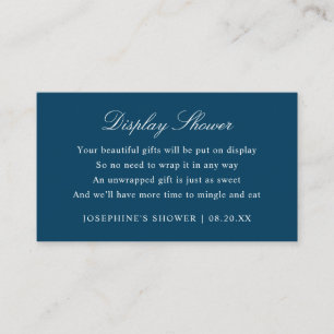 Carte D'accompagnement Afficher Douche Couleurs Personnalisées Marine Ble