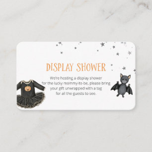 Carte D'accompagnement Afficher la douche Halloween Baby Shower
