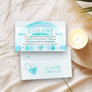 Carte D'accompagnement Afficher la douche Pas d'emballage cadeau Turquois