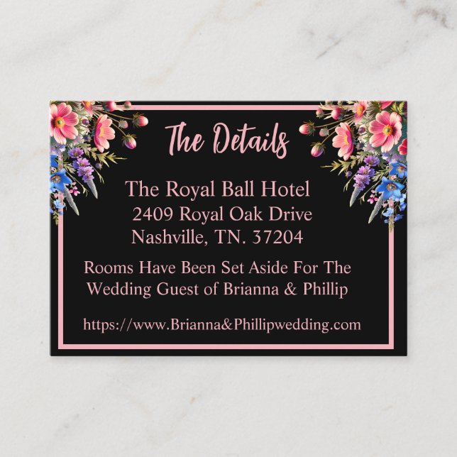 Carte D'accompagnement African-American Bride and Groom Moonlight (Devant)