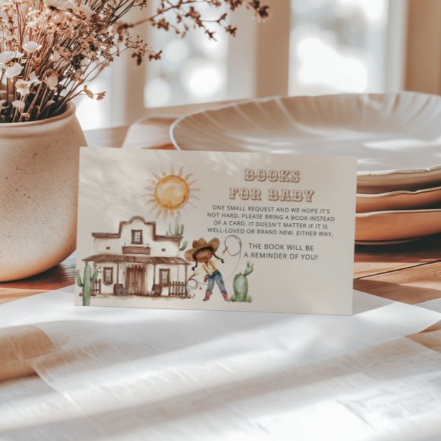 Carte D'accompagnement Afro Cowgirl Western Girl Ranch Livres pour bébé (Créateur téléchargé)