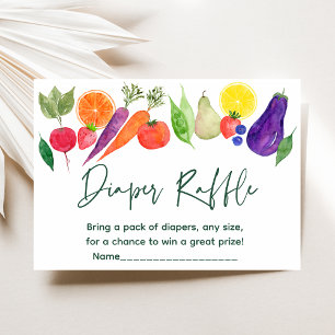 Carte D'accompagnement Agricoles locales Marché Baby Diaper Raffle