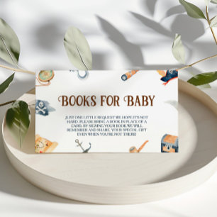 Carte D'accompagnement Ahoy C'est un garçon Pirate Baby shower Livres pou