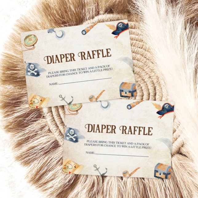 Carte D'accompagnement Ahoy C'est un petit Baby shower de pirates Raffle (Créateur téléchargé)
