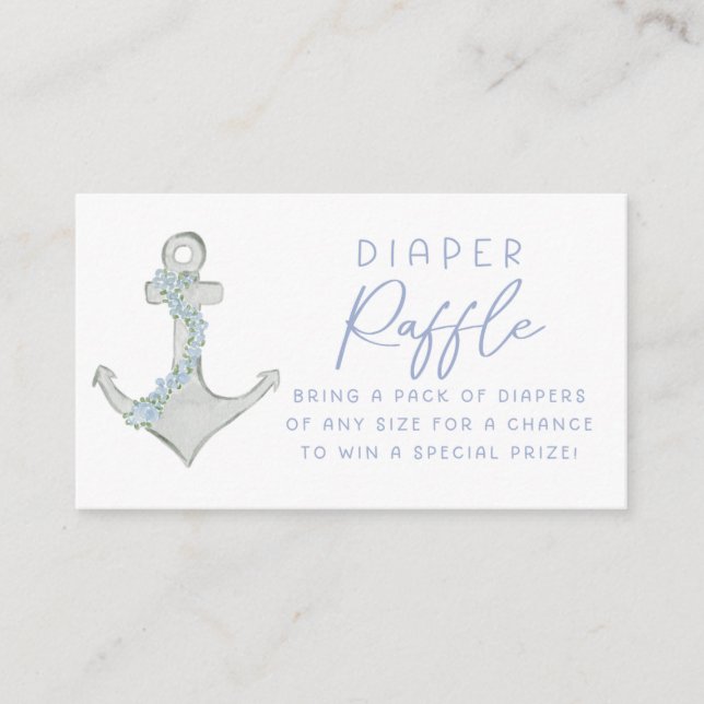 Carte D'accompagnement Ahoy It's A Boy Baby Shower Diaper Raffle Insert (Devant)