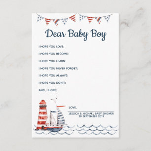 Carte D'accompagnement Ahoy Nautical Wives for Baby Advice Card