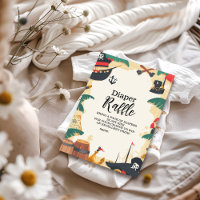 Ahoy Pirate Nautique C'est un Raffle Diapper Garço