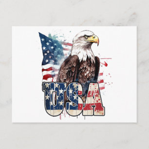 Carte D'accompagnement Aigle américain à tête blanche Patriotique 250e an