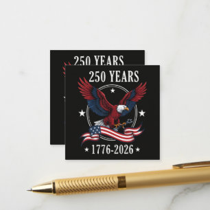 Carte D'accompagnement Aigle Et Drapeau 250 Ans 1776-2026 250ème