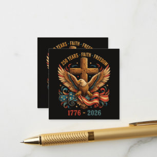 Carte D'accompagnement Aigle patriotique de 250 ans de foi et de liberté
