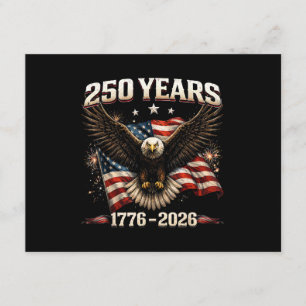 Carte D'accompagnement Aigle patriotique des États-Unis 250e anniversaire