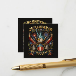 Carte D'accompagnement Aigle patriotique du 250e anniversaire des États-U