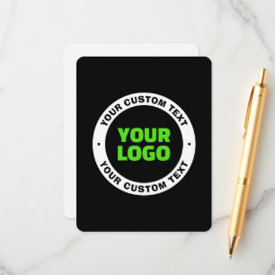 Carte D'accompagnement Ajoutez votre propre logo d'entreprise ou votre co