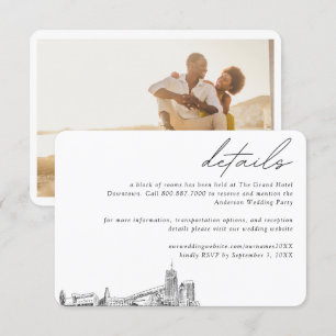 Carte D'accompagnement Akron Mariage Hotel Détails du bloc de chambre