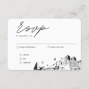 Carte D'accompagnement Albuquerque Mariage traditionnel RSVP option de re