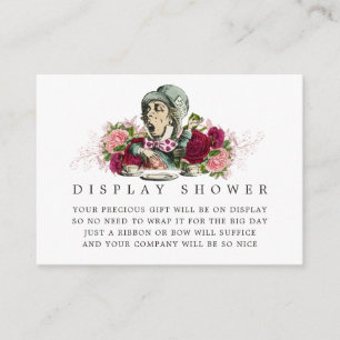 Carte D'accompagnement Alice aux pays des merveilles Baby Shower Affichag