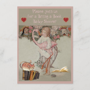 Carte D'accompagnement Alice et Flamant rose rose apportent un baby