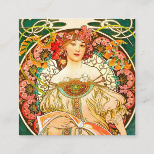 Carte D'accompagnement Alphonse Mucha Art Nouveau Daydream