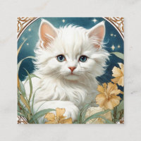 Alphonse Mucha Art Nouveau Kitten