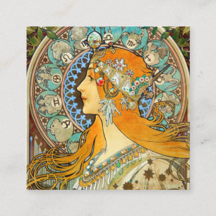 Carte D'accompagnement Alphonse Mucha Art Nouveau Zodiac