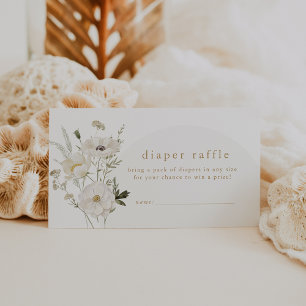 Carte D'accompagnement ALYSSA Boho Fleur Baby shower de couches Raffle