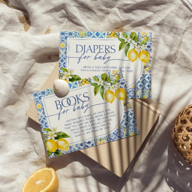 Carte D'accompagnement Amalfi Coast Mediterranean Lemon Books for Baby (Créateur téléchargé)