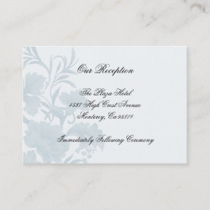 Carte D'accompagnement Ambassade Floral Bleu Réception Plaques d'insertio