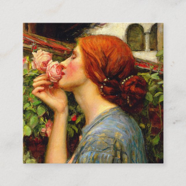 Carte D'accompagnement Âme de la rose John William Waterhouse (Devant)