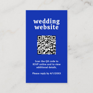 Carte D'accompagnement Amelia Royal Blue Mariage moderne