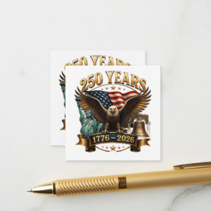 Carte D'accompagnement Américain 250e anniversaire USA Patriotique 4 juil