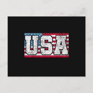 Carte D'accompagnement Américain USA Drapeau américain 4 juillet