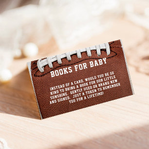 Carte D'accompagnement American Football Request Books for Baby shower