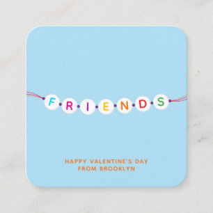Carte D'accompagnement Amis mignon bracelet d'amitié bleu Valentine's