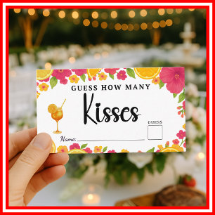 Carte D'accompagnement Amour à First Spritz Devine combien de baisers nup