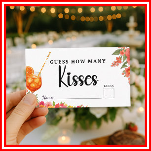 Carte D'accompagnement Amour à First Spritz Devine combien de baisers nup