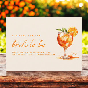 Carte D'accompagnement Amour à la Fête des mariées orange First Spritz