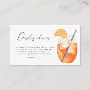 Carte D'accompagnement AMOUR AU PREMIER SPRITZ Bridal Display douche