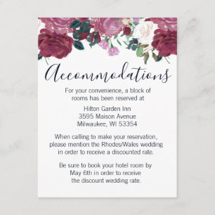 Carte D'accompagnement Amour en fleurs