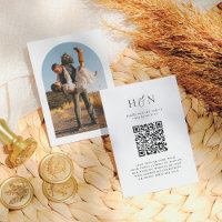 Ampersand photo Arc moderne et QR Code Mariage RSV