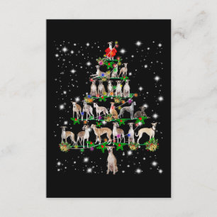 Carte D'accompagnement Amusant Whippet Noël Arbre Ornament Décor cadeau