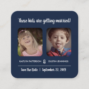 Carte D'accompagnement Amusants "Ces Enfants" Photo Enregistrer La Date