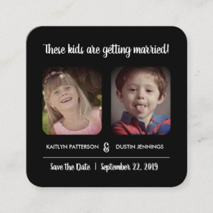 Carte D'accompagnement Amusants "Ces Enfants" Photo Enregistrer La Date