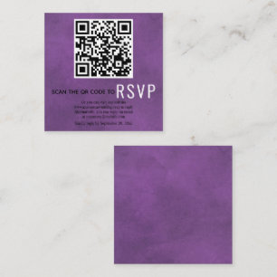 Carte D'accompagnement Analyser le code QR en ligne RSVP mariage violet e