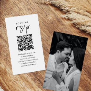 Carte D'accompagnement Analyser moi RSVP Mariage QR Code RSVP