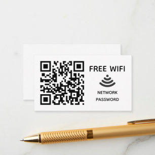 Carte D'accompagnement Analyser pour connecter Free Wifi Business qr code