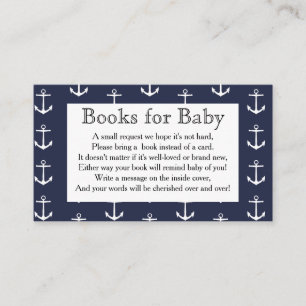 Carte D'accompagnement Ancres nautiques et Baby shower de baleine Demande