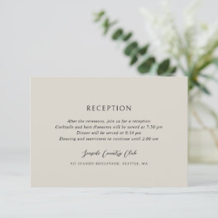 Carte D'accompagnement Andrea Beige Mariage élégant