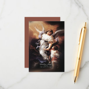 Carte D'accompagnement Ange gardien avec prière